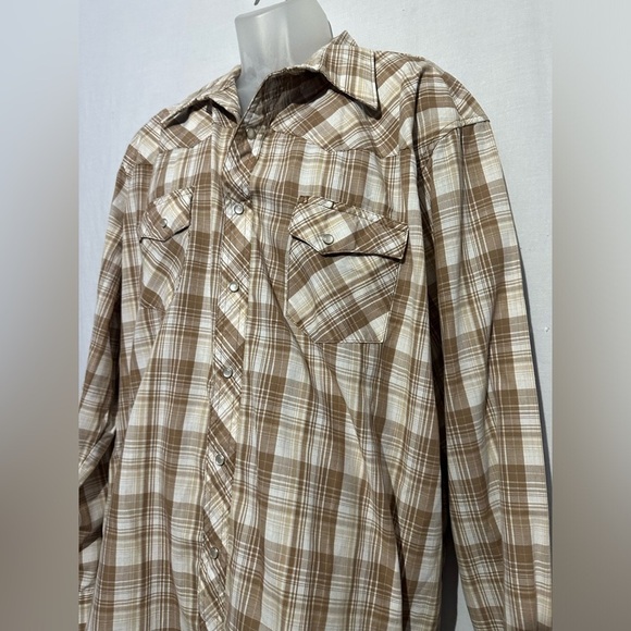 Wrangler button up  pearl snap Shirt, 2XLT - Picture 2 of 5